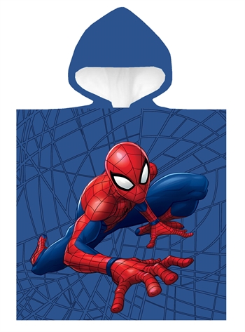 Badeponcho - Spiderman - 100% Bomulds børnehåndklæde - 50x100 cm -